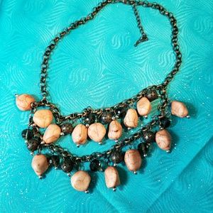CHUNKY - Copper/Stone/Crystal Necklace